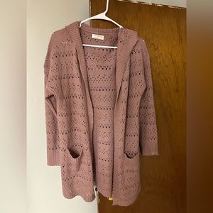 pink cardigan